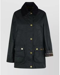 Barbour - Waxed Cotton Jacket Corduroy Collar - Lyst