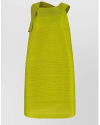 Pleats Please Issey Miyake - Asymmetric Basket Dress Sleeveless Pleated Design - Lyst
