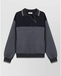 Miu Miu - Jacket Contrast Collar Ribbed Cuffs Hem - Lyst