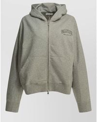 Ganni - Hooded Zip Logo Sweatshirt Long Sleeves - Lyst