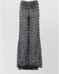 Alberta Ferretti - Fil Coupe Trousers Wide Leg Fringe - Lyst