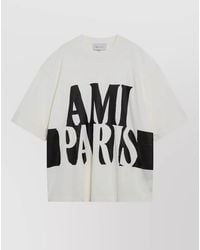 Ami Paris - Oversized Graphic Crew Neck Short Sleeve T-Shirt - Lyst