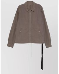 Rick Owens - Cotton Oversized Zip-Up Jacket - Lyst