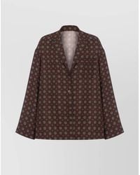 Moschino - Silk Printed Long-Sleeve Shirt - Lyst