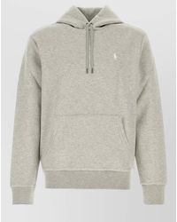 Polo Ralph Lauren - Cotton Blend Hooded Sweatshirt Front Pocket - Lyst