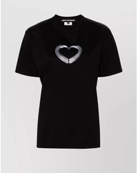 Junya Watanabe - Cotton Graphic-Heart Print T-Shirt - Lyst