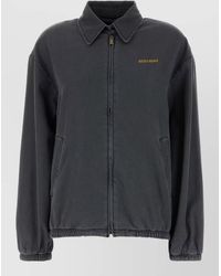 Miu Miu - Cotton Bomber Jacket Elasticated Cuffs Hem Pockets - Lyst