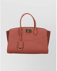 Ferragamo - The Studio Soft Medium Leather Shoulder Bag - Lyst