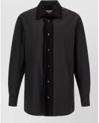 Maison Margiela - Cotton Contrast Panel Shirt - Lyst