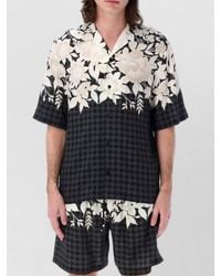 Amiri - Silk Shirt Floral Print Notched Collar - Lyst