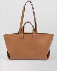 A.P.C. - Leather Shoulder Tote Bag Double Handle - Lyst