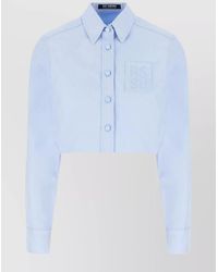 Raf Simons - Cotton Piqué Cropped Shirt - Lyst