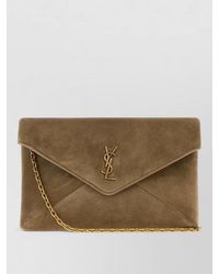 Saint Laurent - Cassandre Small Leather Clutch Bag - Lyst