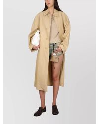 Maison Margiela - Collared Trench Coat With Side Pockets - Lyst