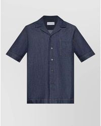 Dries Van Noten - Cartone Denim Shirt Short Sleeve Pocket - Lyst