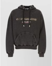 Off-White c/o Virgil Abloh - Vintage Cotton Hooded Sweatshirt With Graphic Print - Lyst