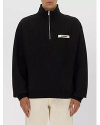 Jacquemus - Cotton Logo Quarter-Zip Sweater - Lyst