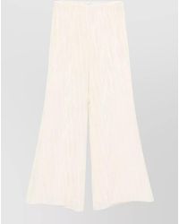 forte_forte - Wide Leg Crystal Knit Pattern Trousers - Lyst