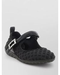 Roger Vivier - Scuba-Effect Crystal-Embellished Ballet Flats - Lyst