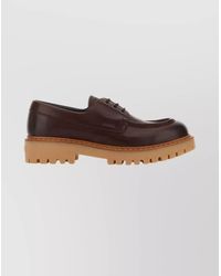 Prada - Leather Lace-Up Shoes - Lyst