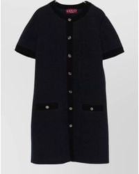 Gucci - Wool Tweed Short-Sleeve Mini Dress - Lyst
