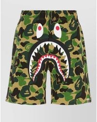 A Bathing Ape - Cotton Camo Shark Bermuda Shorts Print - Lyst