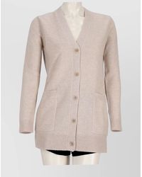 Max Mara - Cashmere Wool Sequin Embroidered V-Neck Long-Sleeve Cardigan - Lyst