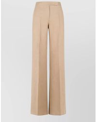 Max Mara - Regular Fit Linen Trousers Front Crease - Lyst