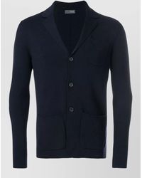 Drumohr - Knit Jacket Long Sleeves Front Pockets Lapels - Lyst