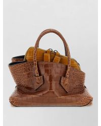 The Attico - Mini Crocodile-Effect Leather Top-Handle Bag - Lyst