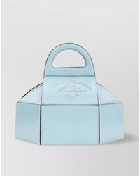 Moschino - Cake Box Top Handle Leather Handbag - Lyst