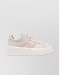 Hogan - Low Top Leather Sneakers With Platform Sole - Lyst