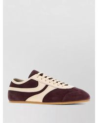 Dries Van Noten - Suede Leather Low-Top Sneakers - Lyst