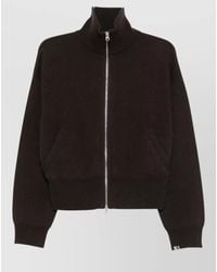 Extreme Cashmere - Cashmere Ribbed High Neck Zip-Up Cardigan - Lyst