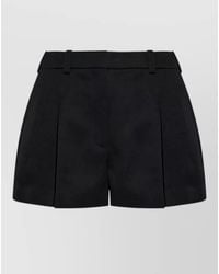 Givenchy - Wool Pleated Bermuda Shorts - Lyst