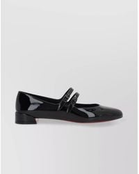 Christian Louboutin - Patent Leather Buckle Ballerina Flats - Lyst