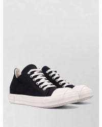 Rick Owens - Cotton Low-Top Lace-Up Sneakers - Lyst