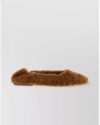 Dries Van Noten - Round Toe Faux Fur Ballerina Flats - Lyst