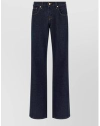 7 For All Mankind - Low-Rise Straight-Leg Jeans - Lyst