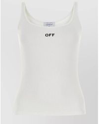 Off-White c/o Virgil Abloh - Ribbed Scoop Neck Sleeveless Tank Top - Lyst