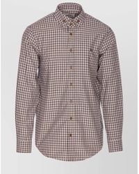 Vivienne Westwood - Check Pattern Button-Down Collar Shirt With Long Sleeves - Lyst