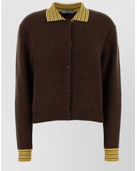 Prada - Cashmere Blend Cardigan - Lyst