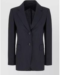 Max Mara - Virgin Wool Blazer Single Breasted Tailoring - Lyst