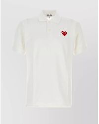COMME DES GARÇONS PLAY - Cotton Short-Sleeve Polo Shirt - Lyst