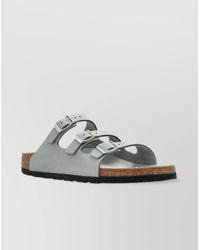 Birkenstock - Triple Buckle Round Toe Flat Sandals - Lyst
