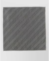 Brunello Cucinelli - Chevron Silk Pocket Square Herringbone - Lyst
