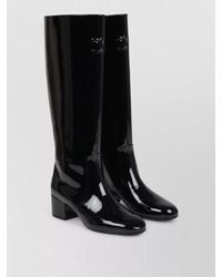Celine - Triomphe Almond Toe Knee High Boots - Lyst