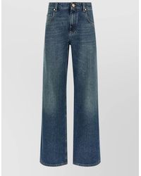 Brunello Cucinelli - Denim Wide-Leg Trousers - Lyst