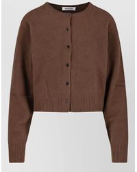 Low Classic - Wool Crewneck Cardigan - Lyst
