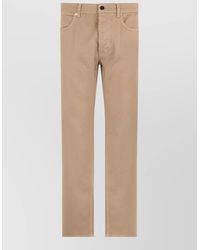 Stone Island - Straight Leg Cotton Trousers Comfortable Fit - Lyst